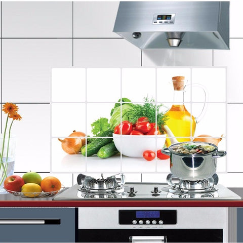 1PC 75*45cm Wall Sticker Kitchen Oilproof