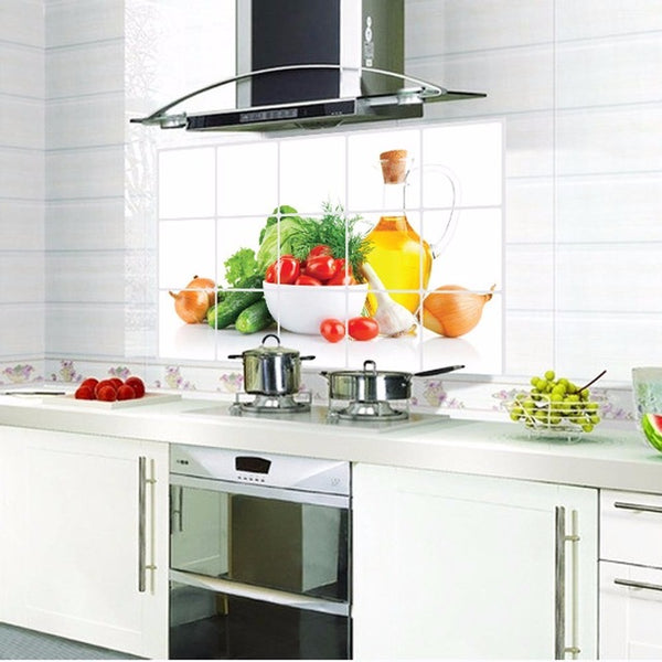 1PC 75*45cm Wall Sticker Kitchen Oilproof