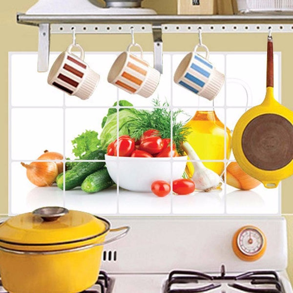 1PC 75*45cm Wall Sticker Kitchen Oilproof