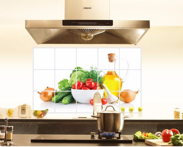 1PC 75*45cm Wall Sticker Kitchen Oilproof