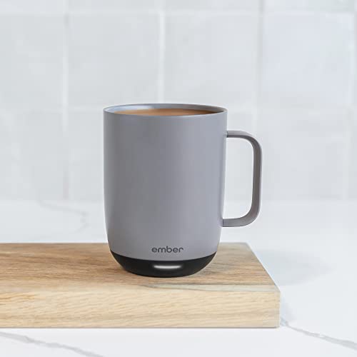 Ember Temperature Control Smart Mug 2, 14 oz, Black, 80 min. Battery Life - App Controlled Heated Coffee Mug - Improved Design