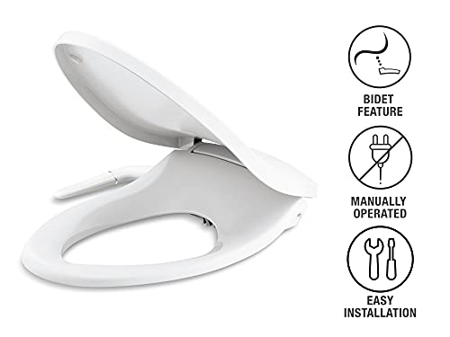 Kohler 5724-0 Puretide Toilet seat, Elongated, White