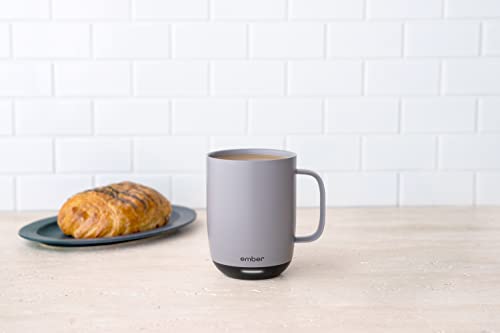 Ember Temperature Control Smart Mug 2, 14 oz, Black, 80 min. Battery Life - App Controlled Heated Coffee Mug - Improved Design