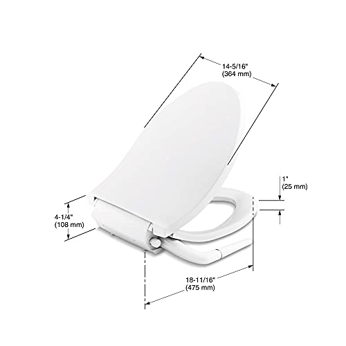 Kohler 5724-0 Puretide Toilet seat, Elongated, White