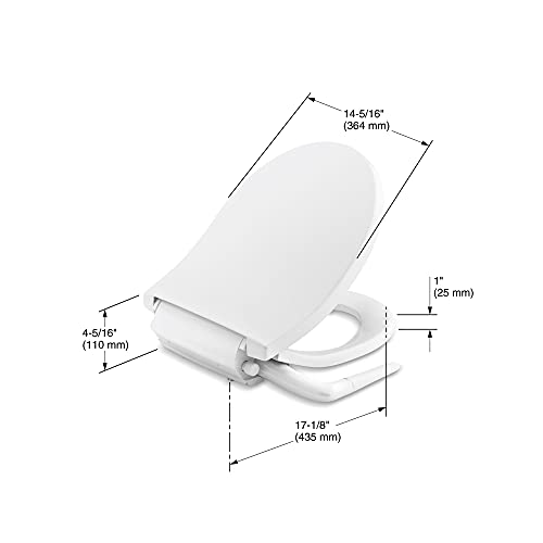 Kohler 5724-0 Puretide Toilet seat, Elongated, White