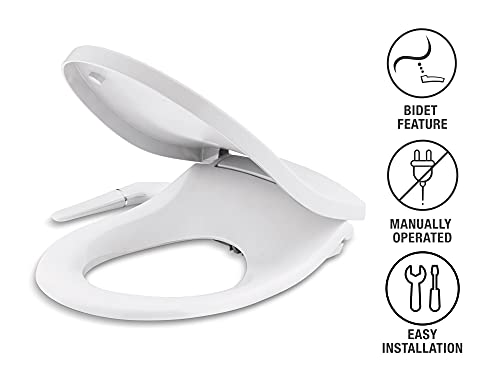 Kohler 5724-0 Puretide Toilet seat, Elongated, White