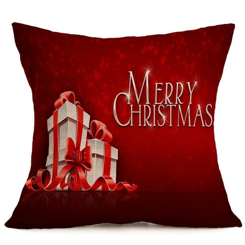 Christmas festive pattern car sofa pillow pillowcase