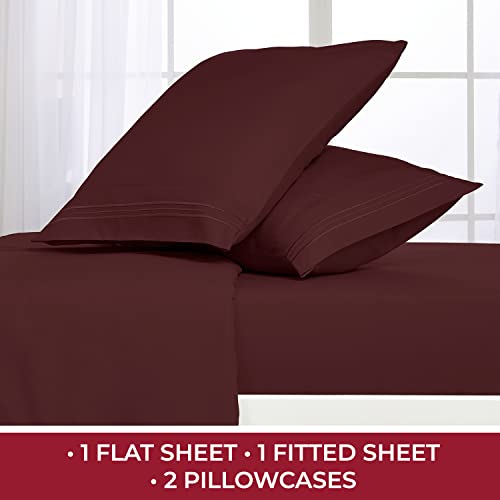 Mellanni King Size Sheet Set - Hotel Luxury 1800 Bedding Sheets & Pillowcases - Extra Soft Cooling Bed Sheets - Deep Pocket up to 16" Mattress - Wrinkle, Fade, Stain Resistant - 4 Piece (King, White)