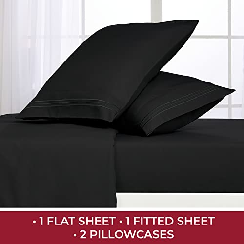 Mellanni King Size Sheet Set - Hotel Luxury 1800 Bedding Sheets & Pillowcases - Extra Soft Cooling Bed Sheets - Deep Pocket up to 16" Mattress - Wrinkle, Fade, Stain Resistant - 4 Piece (King, White)