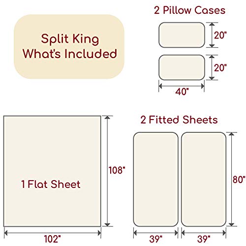 Mellanni King Size Sheet Set - Hotel Luxury 1800 Bedding Sheets & Pillowcases - Extra Soft Cooling Bed Sheets - Deep Pocket up to 16" Mattress - Wrinkle, Fade, Stain Resistant - 4 Piece (King, White)