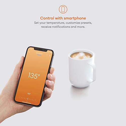 Ember Temperature Control Smart Mug 2, 14 oz, Black, 80 min. Battery Life - App Controlled Heated Coffee Mug - Improved Design