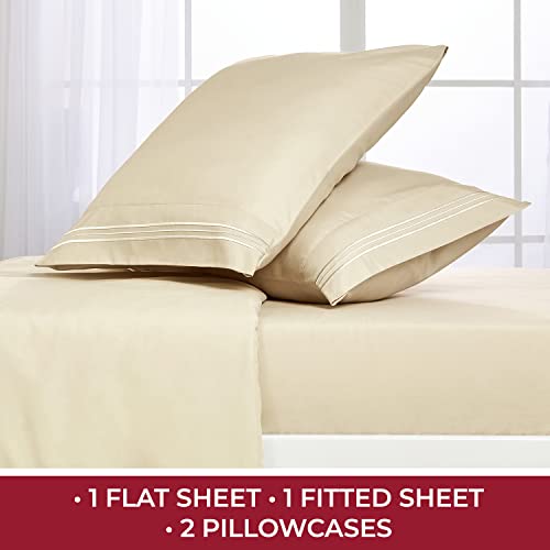 Mellanni King Size Sheet Set - Hotel Luxury 1800 Bedding Sheets & Pillowcases - Extra Soft Cooling Bed Sheets - Deep Pocket up to 16" Mattress - Wrinkle, Fade, Stain Resistant - 4 Piece (King, White)