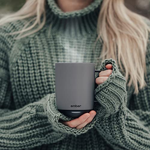 Ember Temperature Control Smart Mug 2, 14 oz, Black, 80 min. Battery Life - App Controlled Heated Coffee Mug - Improved Design