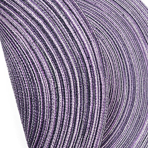 SHACOS Round Braided Placemats Set of 6 Washable Round Placemats for Kitchen Table 15 inch Round Table Mats (Beige, 6)