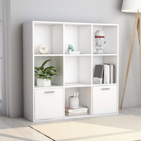 Book Cabinet White 38.5"x11.8"x38.5" Chipboard