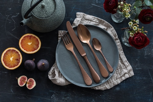 5 Pcs Place Setting Epoque Pewter Bronzo