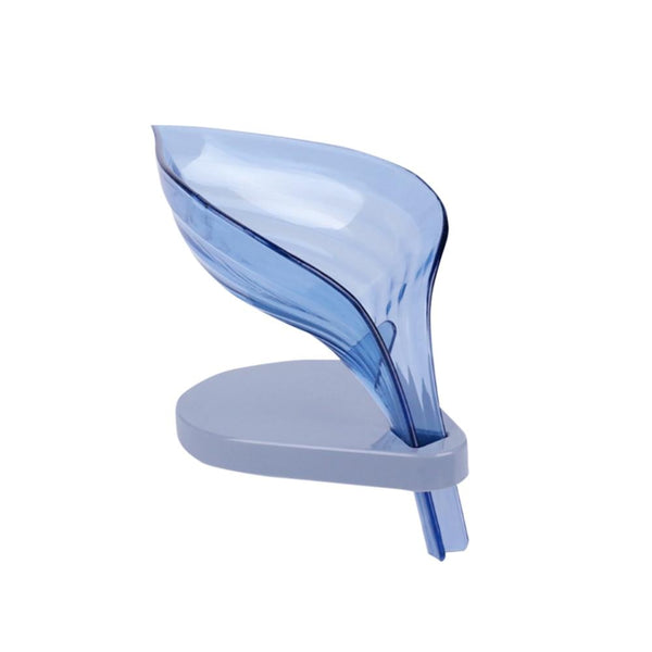 Leaf Shape Soap Box Bathroom Soap Holder Dish Storage Plate Tray  Plastic Sucker Non-slip Drainage Plastic Box Bathroom Supplies