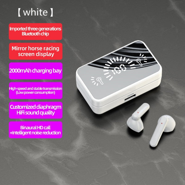 S20 Mirror Bluetooth-compatible 5.1 Wireless Earphones With 3D Touch LED Stereo Audio SportEarbuds Wireless Headsets WithMic