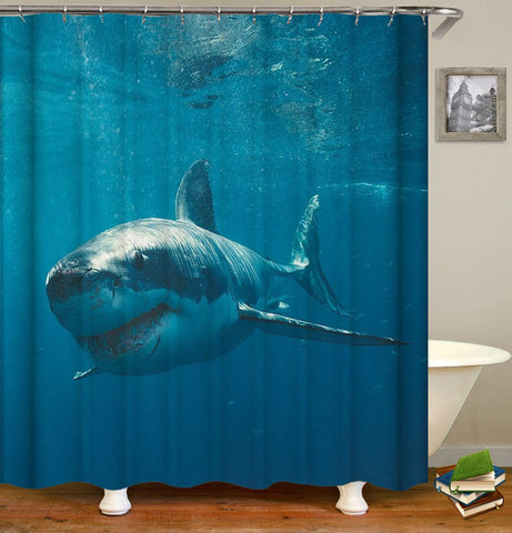 Great White Shark Shower Curtain