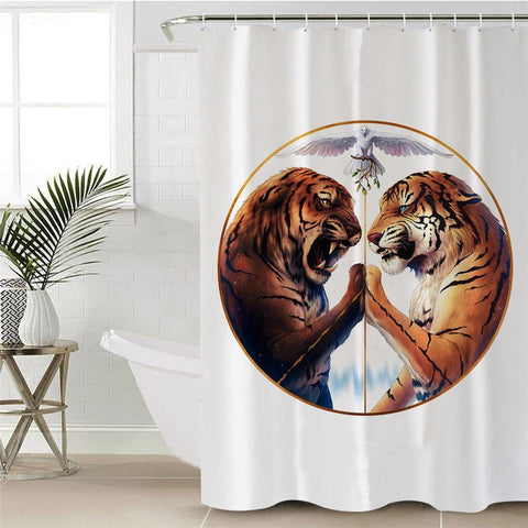 Tiger Peace Shower Curtain