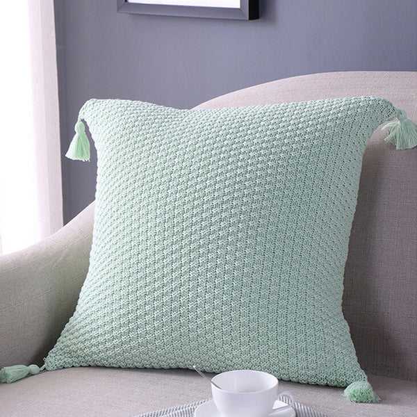 Knitting Pillow case Fashion Throw Pillow Tassels