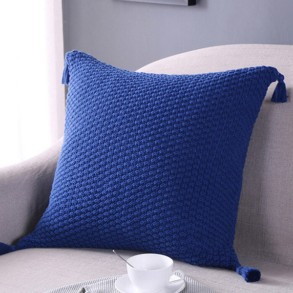 Knitting Pillow case Fashion Throw Pillow Tassels