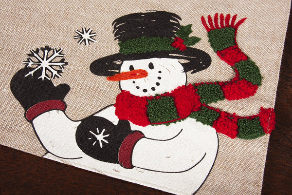 ML17127 Joyful Snowman Placemats,13"x18", Set of 4