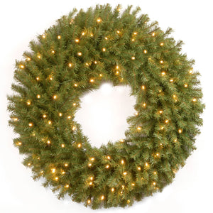 30" Norwood Fir Wreath with Battery Operated Warm White LED Lights