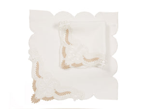 XD18214 Anais Elegant Lace 20''x20'' Napkins, Set of 4