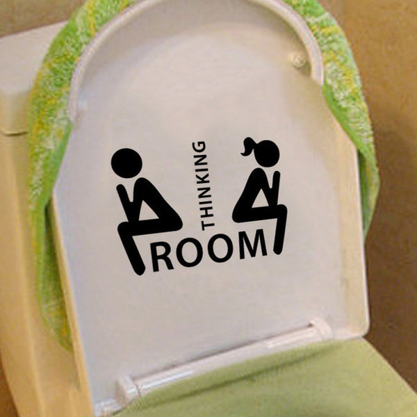 New Toilet Seat Wall Sticker Vinyl Art Removable