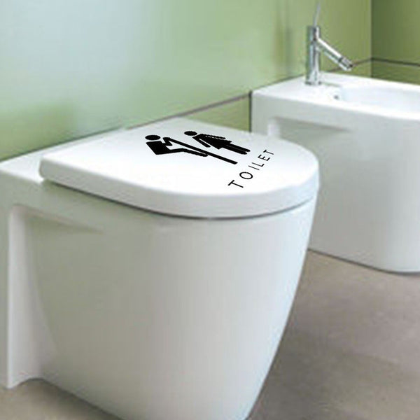 New Toilet Seat Wall Sticker Vinyl Art Removable