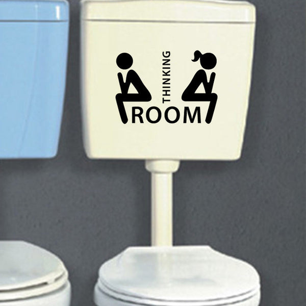 New Toilet Seat Wall Sticker Vinyl Art Removable
