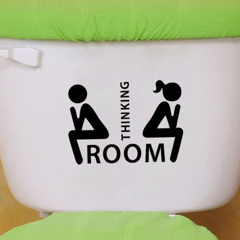 New Toilet Seat Wall Sticker Vinyl Art Removable