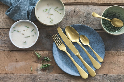 3 Pcs Serving Set (Fork Spoon and Ladle) VINTAGE ORO
