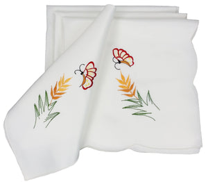 XD02010 Elegant Embroidered Napkins, 21"x21", Set of 4