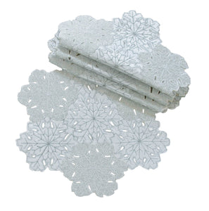 XD10816 Shimmer Snowflake Doilies, Set of 4