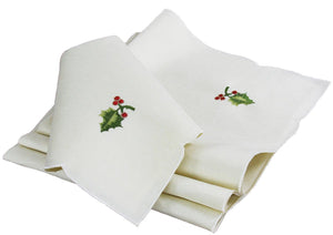 XD13188 Winter Berry Napkins,21"x21",  Set of 4