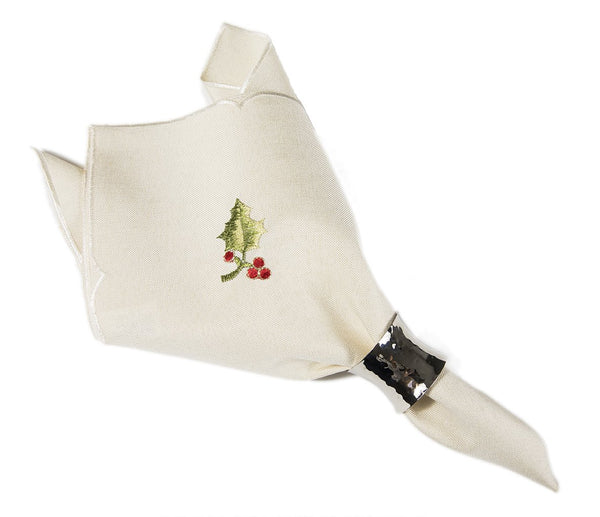 XD13188 Winter Berry Napkins,21"x21",  Set of 4