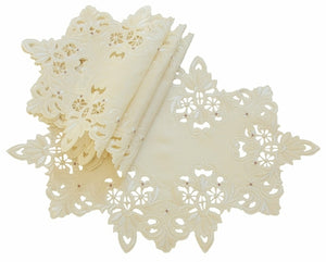 XD13988 Victorian Lace Placemats, 12"x18", Set of 4