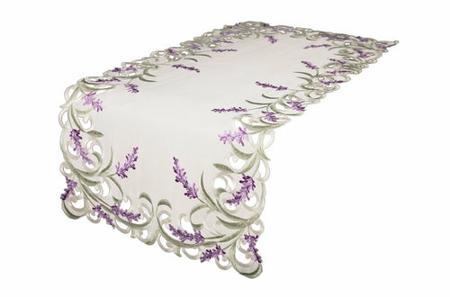 XD17107 Lavender Lace Table Runner