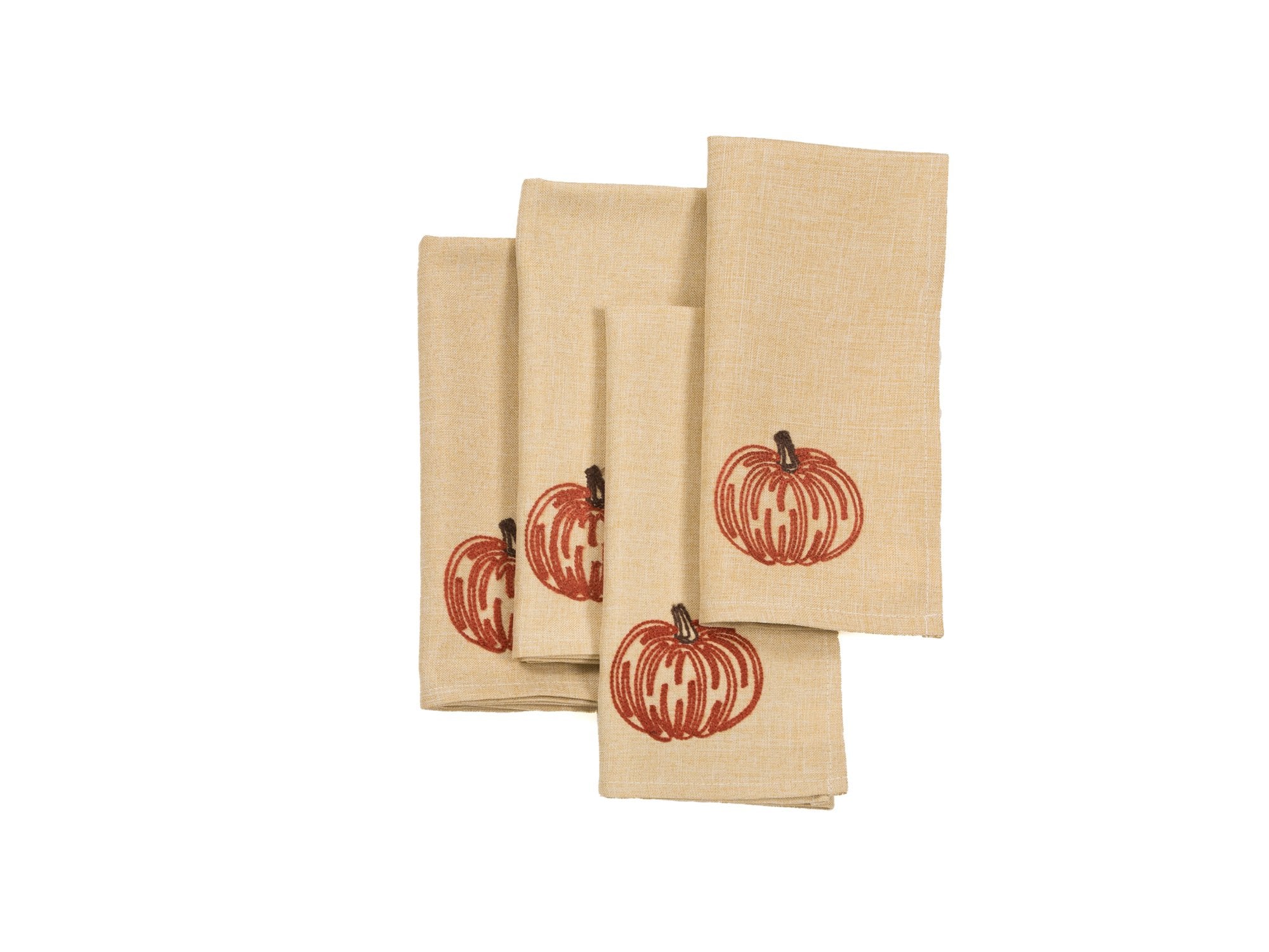 XD18804 Pumpkin Party 20''x20'' Napkins, Set of 4