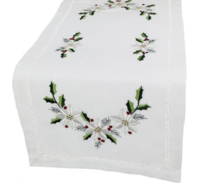 XD68036 Country Poinsettia Table Runner