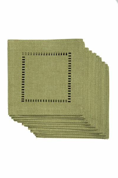 XD915918  Melrose Hemstitch Coaster 6"x6", Set of 12