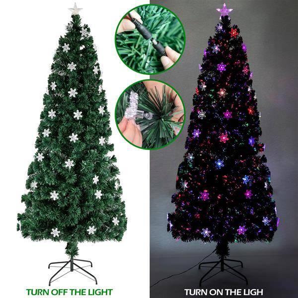 7FT 290 Branches Small Light Fiber Optic Christmas Tree