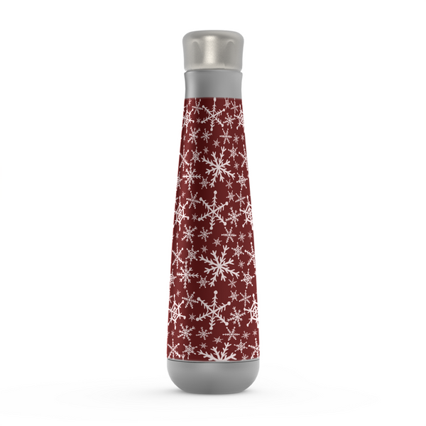 Red Snowflakes Peristyle Water Bottle