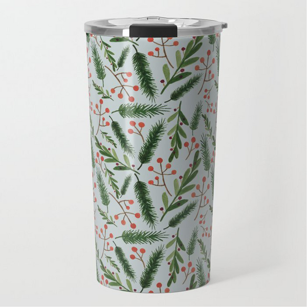 Christmas Branch Travel Coffee Mug