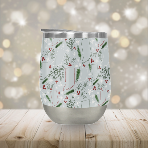 Indiana Christmas Stemless Wine Tumbler