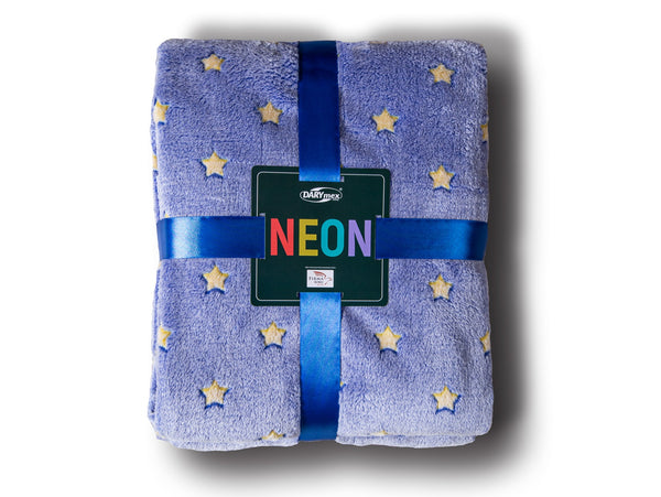 Blanket NEON/STARS/blue+gold