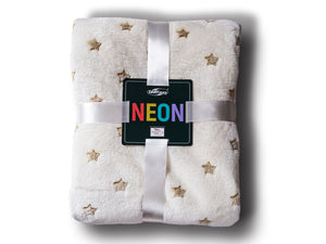 Blanket NEON/STARS/cream+gold