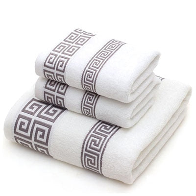 100% Cotton Towel Set Bathroom Geometric Pattern Bath Towel For Adults Face Hand Towels Terry Washcloth Travel Sport Towel